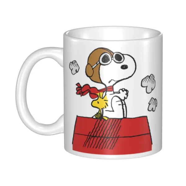 Custom Cartoon Snoopy Woodstock Animation Coffee Mug DIY Ceramic Milk Tea Cups 2