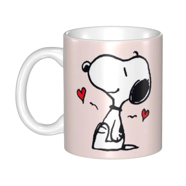Custom Cartoon Snoopy Woodstock Animation Coffee Mug DIY Ceramic Milk Tea Cups 4