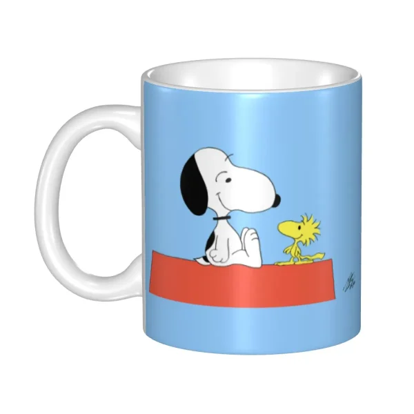 Custom Cartoon Snoopy Woodstock Animation Coffee Mug DIY Ceramic Milk Tea Cups 5