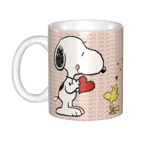 Custom Cartoon Snoopy Woodstock Animation Coffee Mug DIY Ceramic Milk Tea Cups 6