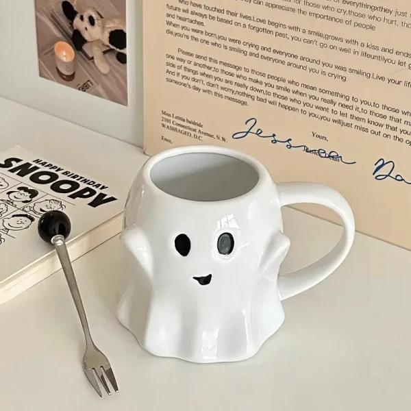 Easter Halloween Ghost Elf 3D Creative Cute Couple Mug Gift Afternoon Tea Breakfast Milk Cup Home Office Drinking Ceramic Cup 3