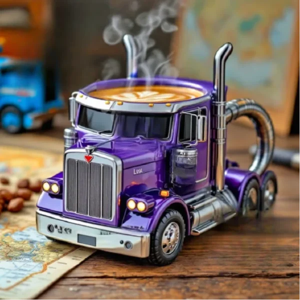 250MLCreative Truck Coffee Mug 11 OZ Semi-Trailer Cup Desktop Home Kitchen Semi-Trailer Truck Coffee Mug Ornament Collection 5