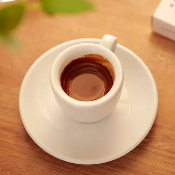 Porcelain Espresso Cup Set 50ml Cappuccino Coffee Mugs express Shots Cup with Saucer Delicate Coffee Accessories 4