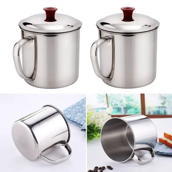 Portable Stainless Steel Tea Drinking Metal Tumbler Pint Cup Camping Coffee Mug Camping Outdoor 1
