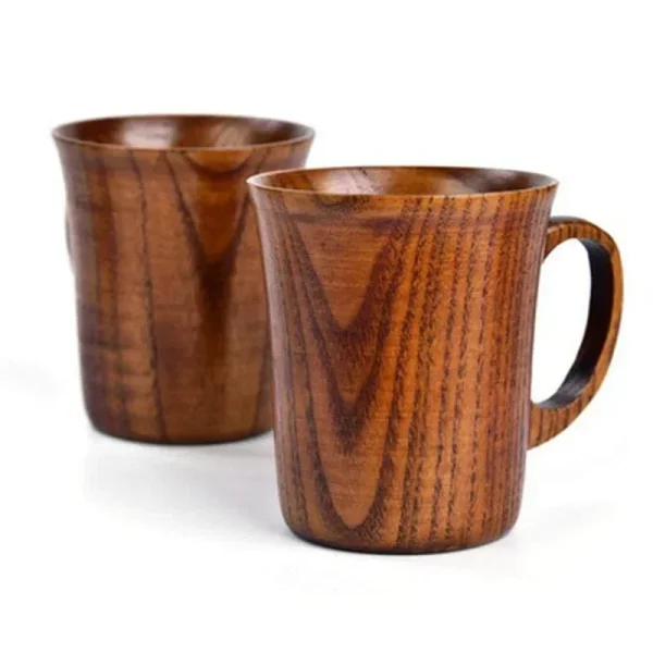 400ML Handmade Wood Cup Wooden Coffee Beer Mugs Breakfast Beer Milk Drinkware Tea Cup Home Decoration 3