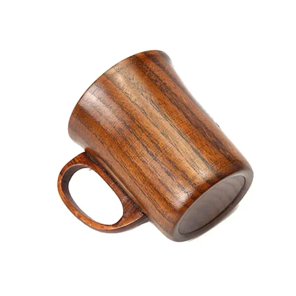 400ML Handmade Wood Cup Wooden Coffee Beer Mugs Breakfast Beer Milk Drinkware Tea Cup Home Decoration 4