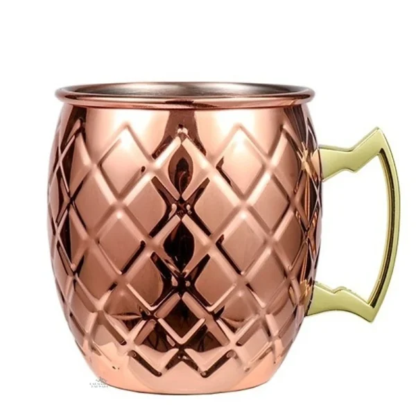 1PCS Cocktail Cup 550ml Hammered Copper Plated Moscow Mule Mug - Beer/Coffee Cup for Enhanced Flavor Experience Tazas Drinkware 1
