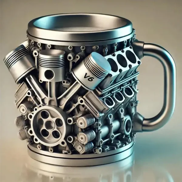 V8 Engines Themed Coffee Mug Handmade Coffee Cup For Car Lovers Funny 3D Large Capacity Tea Hot Beverage Mug For Home Office 1