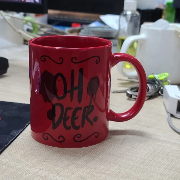 Alastors Ceramic Mug oh deer Hazbined Coffee Water Cup Anime Cartoon Originals Cups Hotels Creative Kawaii Fans Birthday Gift 3