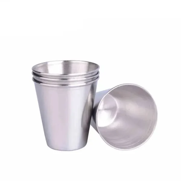 4Pcs/set Stainless Steel Shot Glasses with Leather Case Espresso Shot Cups Barware Drinking Vessel Camping Home Restaurant Mug 6