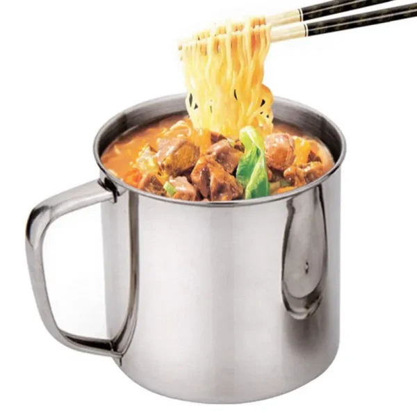 480ml Drinking Mug Handle Design Stainless Steel Water Tea Storage Bottle Camping Outdoor Travel Drinkware Water Cup 4