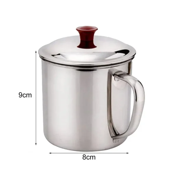 480ml Drinking Mug Handle Design Stainless Steel Water Tea Storage Bottle Camping Outdoor Travel Drinkware Water Cup 5