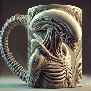 1PC New Xenomorph Mug 3D Flat Heat Transfer Alien Coffee Cup for Home And Office 1