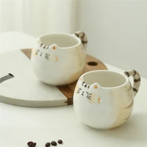 1pc cute ceramic cup, cat shaped mug, 380ml/13oz milk, coffee, and water cups 1