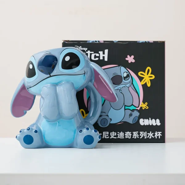 Miniso Interstellar Baby Disney Stitch 350ml Ceramic Mug 3D Stereoscopic Water Cup Milk Coffee Cup Office Gifts 3