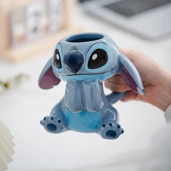 Miniso Interstellar Baby Disney Stitch 350ml Ceramic Mug 3D Stereoscopic Water Cup Milk Coffee Cup Office Gifts 5