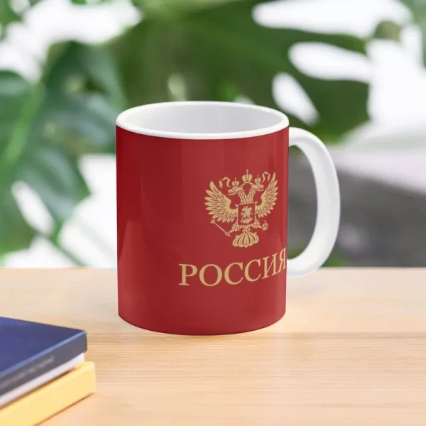 Russia Gold Classic  Mug Printed Photo Picture Cup Gifts Handle Round Image Drinkware Tea Coffee Simple Design 2
