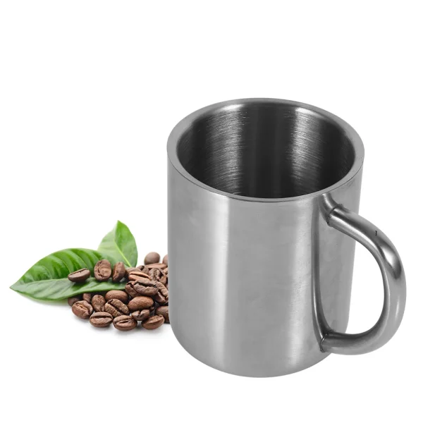 220ml Portable Mug Double Layer Stainless Steel Camping Cup Mug Camping Hiking Coffee Tea Cup Sets Beer Cup Drinkware Tools 2