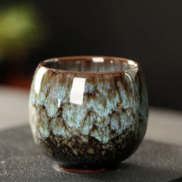 Japanese Style Tea Cup Kiln Transformation Ceramic Espresso Cup Porcelain Kung Fu Teacup Pottery Coffee Mug Wine Drinkware 2