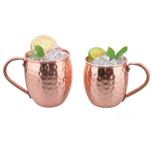 Pure Copper Moscow Mule Mug 350ml – Handcrafted Copper Cup for Cocktails, Mojitos, Whiskey, Beer – Classic Hammered Finish 1