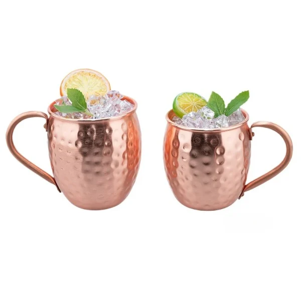 Pure Copper Moscow Mule Mug 350ml – Handcrafted Copper Cup for Cocktails, Mojitos, Whiskey, Beer – Classic Hammered Finish 1