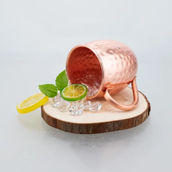 Pure Copper Moscow Mule Mug 350ml – Handcrafted Copper Cup for Cocktails, Mojitos, Whiskey, Beer – Classic Hammered Finish 2