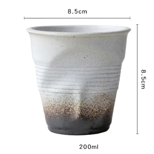 Irregular Coffee Mug 6.7oz Drinking Cup Juice Cup Tea Cup for Dining Room Kitchen Home Living Room Birthday Gift 6