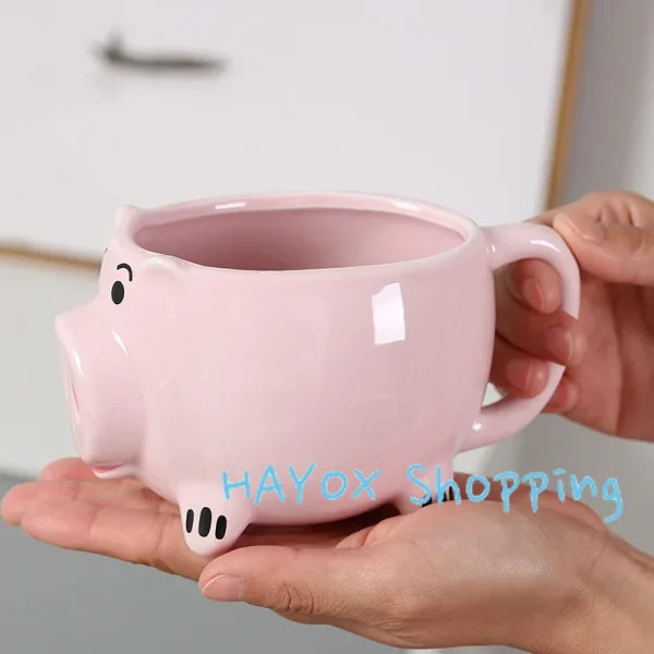 Cartoon 3D Pig Coffee Mug，Microwave Heating Porcelain Creative Funny Mug，Office Cups Milk Cup Water Bottle for Gift 3