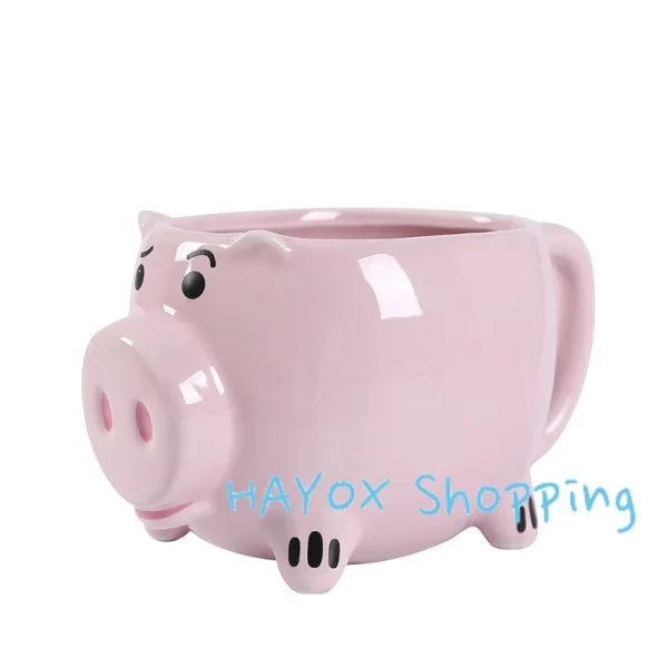 Cartoon 3D Pig Coffee Mug，Microwave Heating Porcelain Creative Funny Mug，Office Cups Milk Cup Water Bottle for Gift 4
