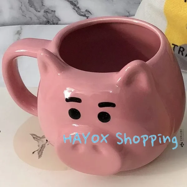 Cartoon 3D Pig Coffee Mug，Microwave Heating Porcelain Creative Funny Mug，Office Cups Milk Cup Water Bottle for Gift 6