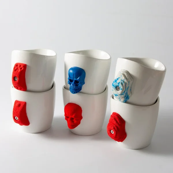 New Creative Rock Climbing Handle Ceramic Cup High Value Contrast Gift Water Cup Finger Power Home Office Mug 2