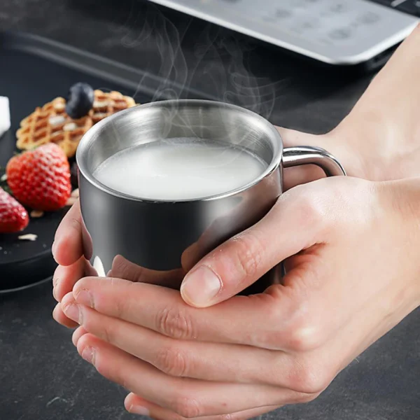 400/260/210ML 304 Stainless Steel Coffee Mug Double Insulation Drinking Cup Tea Cup with Lid 2