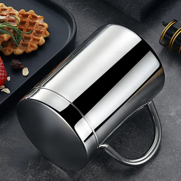 400/260/210ML 304 Stainless Steel Coffee Mug Double Insulation Drinking Cup Tea Cup with Lid 5