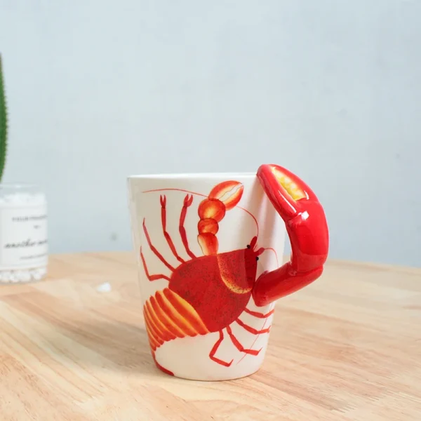 Dinosaur Shape Water Cup 3D Stereoscopic Animal Ceramic Coffee Cup Office Afternoon Tea Mug Breakfast Milk Mug Home Decoration 3