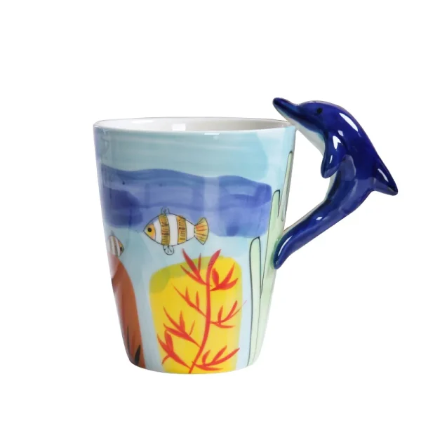 Dinosaur Shape Water Cup 3D Stereoscopic Animal Ceramic Coffee Cup Office Afternoon Tea Mug Breakfast Milk Mug Home Decoration 5