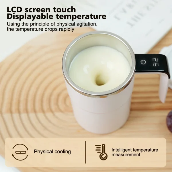 380ML Automatic Stirring Cup Electric Coffee Mixer Rechargeable Self Stirring Mug Rotating Magnetic Mixing Cup Shake Mug 2