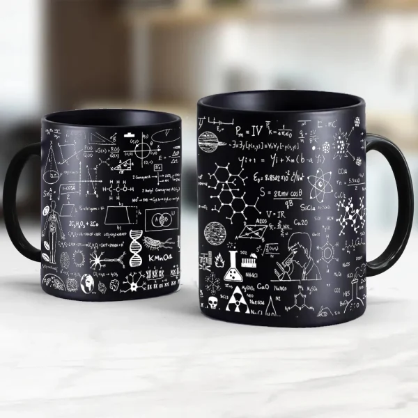 physical chemical Biological sciences mathematics Theme cup 11oz black ceramic mugs school office teacher Tea Mug birthday gift 3