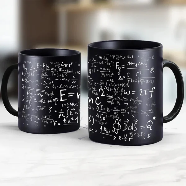 physical chemical Biological sciences mathematics Theme cup 11oz black ceramic mugs school office teacher Tea Mug birthday gift 5