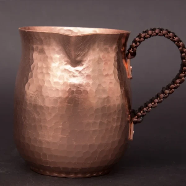 800Ml Pure Copper Latte Pitcher Hot Milk Cup Copper Mug Water Pots Kettles Hammer Handcraft Drinkware Tableware-A97Q 2