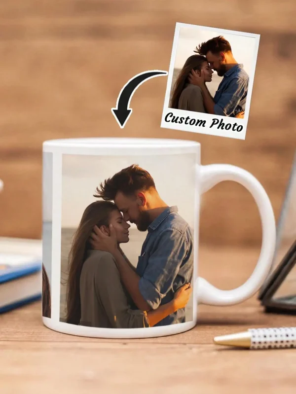 1pc Custom Photo Mug - Personalized Coffee Mug with Photo, Unique Gift for Anniversary, Valentine's, Housewarming, Mother's Day, 2