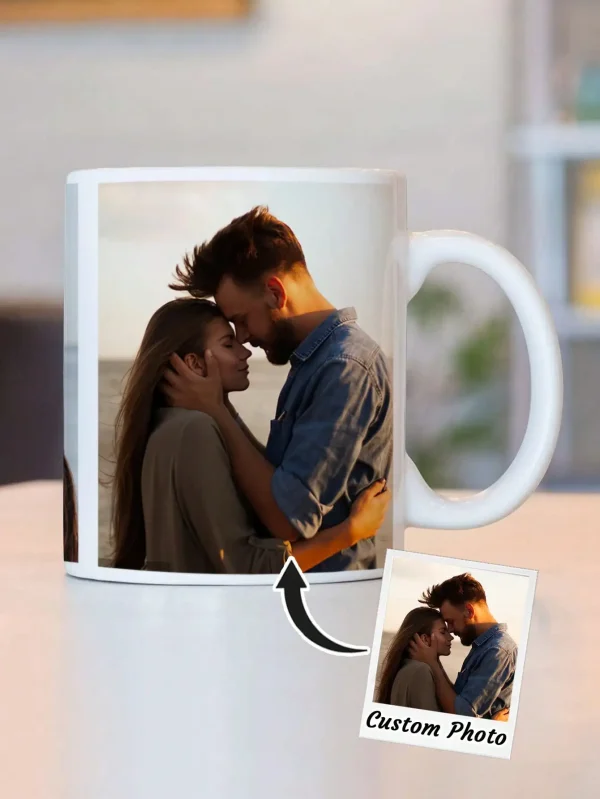 1pc Custom Photo Mug - Personalized Coffee Mug with Photo, Unique Gift for Anniversary, Valentine's, Housewarming, Mother's Day, 5