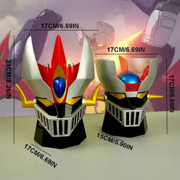 Cartoon Anime Mug Japanese Anime MAZINGER Z Transformation Robot Coffee Mugs 304 Stainless Steel Cup Unique Decorative Water Cup 6