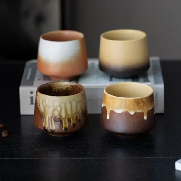 200ML Retro Ceramic Cup Coarse Pottery Coffee Mug Household Office Afternoon Tea Cups Wine Mug Water Mugs Drinkware Gift 1