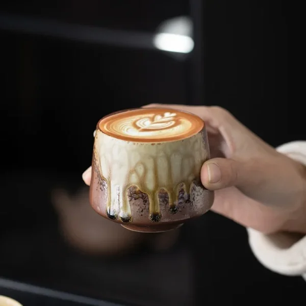 200ML Retro Ceramic Cup Coarse Pottery Coffee Mug Household Office Afternoon Tea Cups Wine Mug Water Mugs Drinkware Gift 2