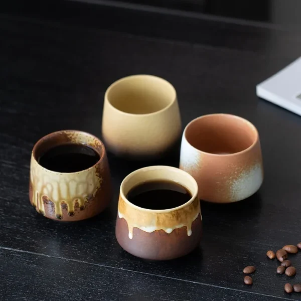 200ML Retro Ceramic Cup Coarse Pottery Coffee Mug Household Office Afternoon Tea Cups Wine Mug Water Mugs Drinkware Gift 3