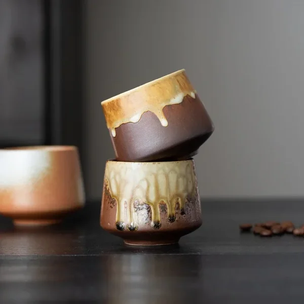 200ML Retro Ceramic Cup Coarse Pottery Coffee Mug Household Office Afternoon Tea Cups Wine Mug Water Mugs Drinkware Gift 4