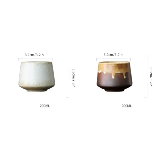 200ML Retro Ceramic Cup Coarse Pottery Coffee Mug Household Office Afternoon Tea Cups Wine Mug Water Mugs Drinkware Gift 6