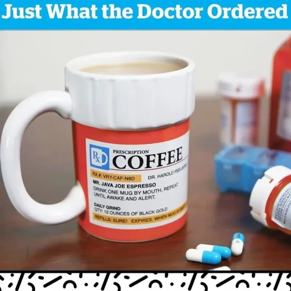Ceramic Coffee Cup, Medicine Bottle Modeling Mug,Prescription Coffee Mug,Ceramic Pill Bottle Cup,Unique Novelty Shape 3