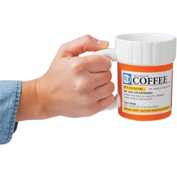 Ceramic Coffee Cup, Medicine Bottle Modeling Mug,Prescription Coffee Mug,Ceramic Pill Bottle Cup,Unique Novelty Shape 6
