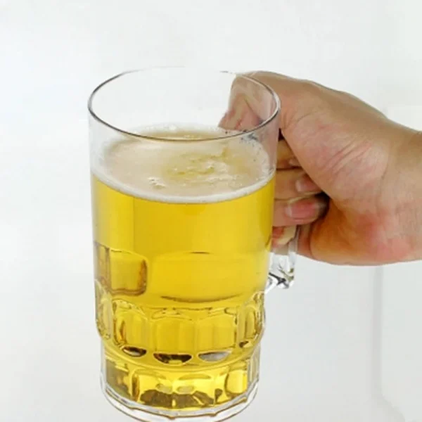 Unbreakable 3 Sizes Acrylic Beer Cup KTV Large Beer Cup Plastic Drinks Cups Breakfast Milk Coffee Water Mug Barware Drinkware 2